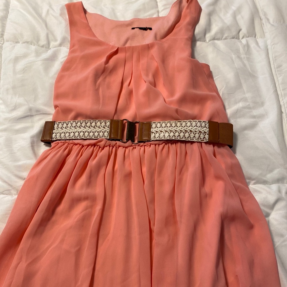 Pink flow dress